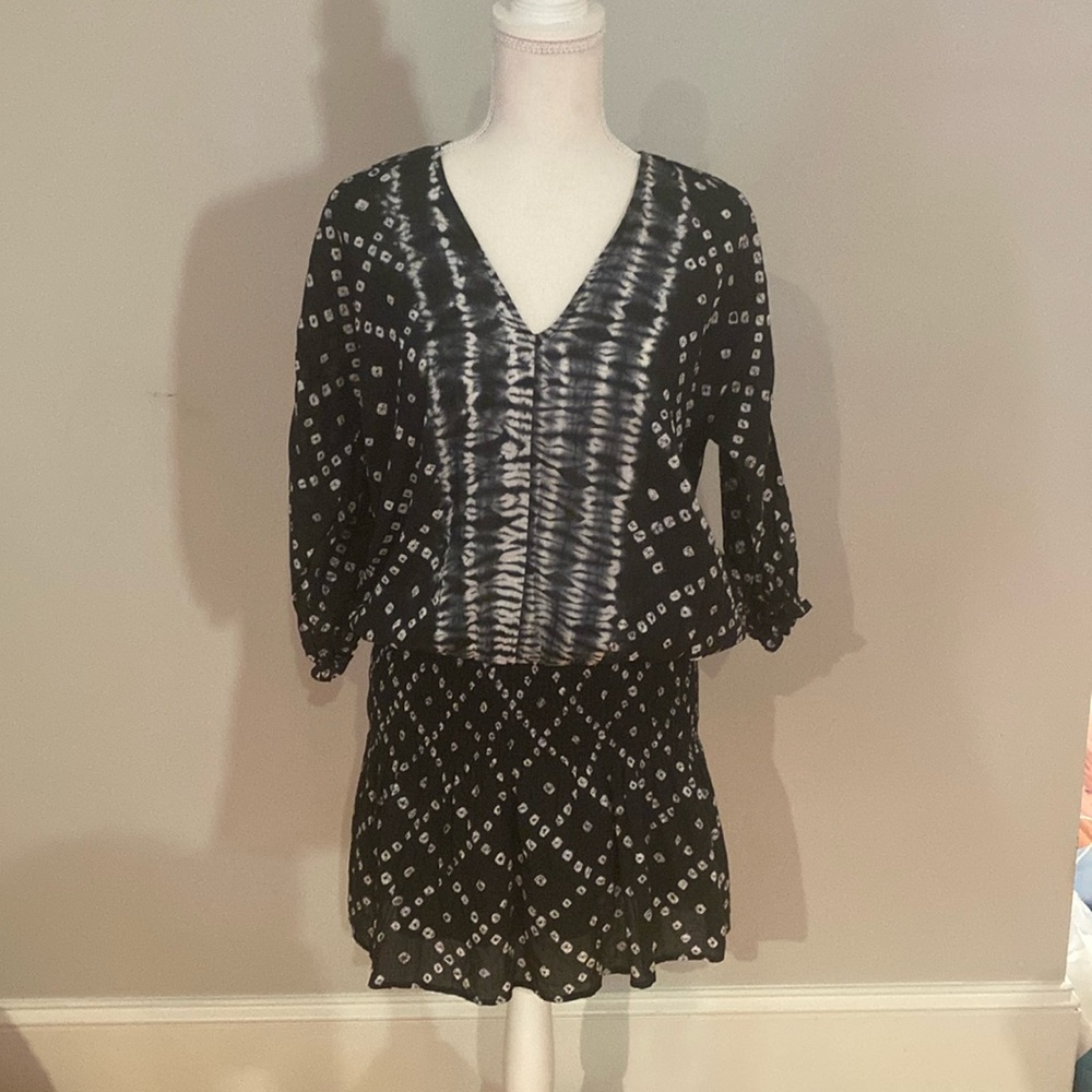 Ulla Johnson black white batik dress